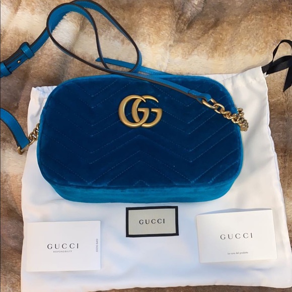 gucci petrol blue bag